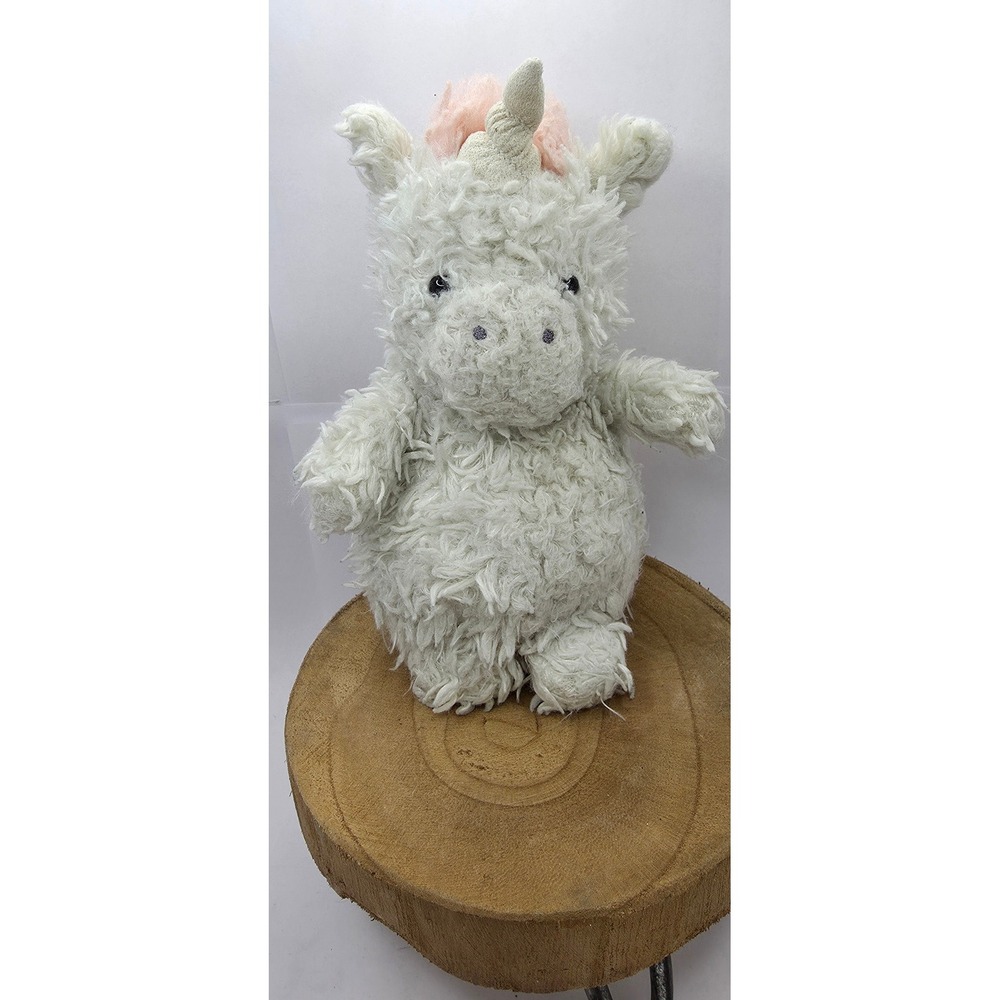 Jellycat London Little Unicorn Plush Cream Peach Pink Shaggy Stuffed Animal Toy